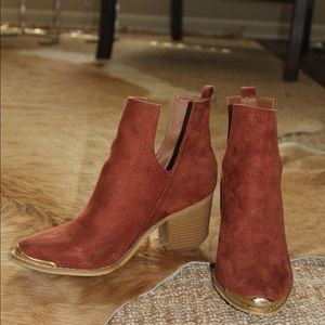 Boutique burnt orange booties